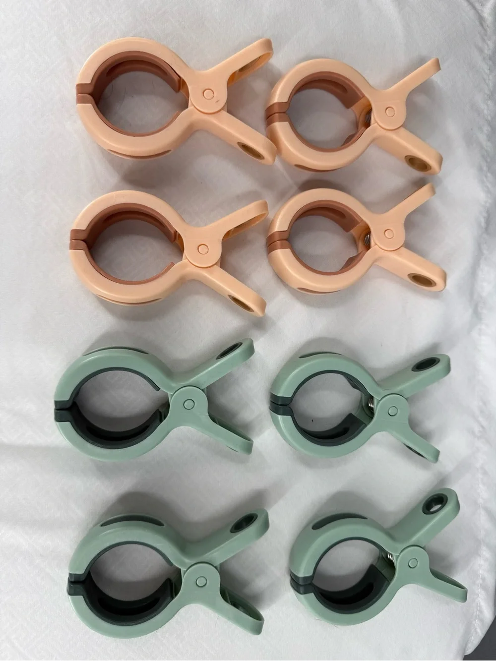 Peach & Sage towel Clip Set -